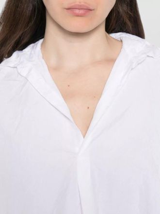 Daniela Gregis cotton oversized v-neck long-sleeve shirt