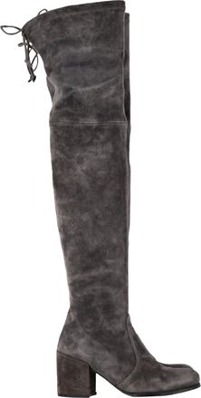 Stuart Weitzman Pre-owned Womens Genna Over The Knee Boots in Grey Suede - Size EU 35