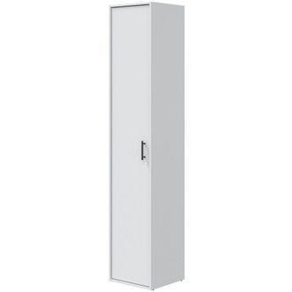Dmora Armadio Multiuso 1 Anta Crucoli, 2 Ripiani, Unanta, 40x206h cm Bianco
