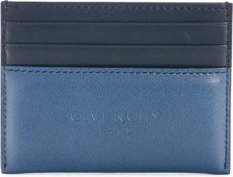 Givenchy Padded Colorblock Leather Card Case in Military Blue at Nordstrom