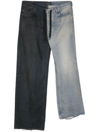 Balenciaga Fifty-Fifty distressed loose-fit jeans - unisex - Cotton/Cotton - S - Blue
