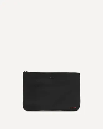 Kiton Leather Pouch Male UNI