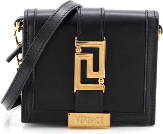 Versace Greca Goddess Wallet on Chain Leather Mini