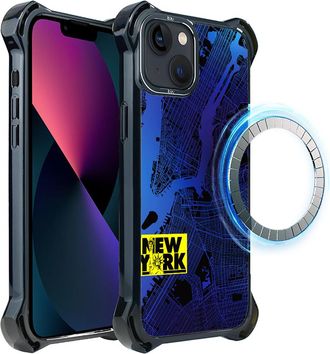 OEM Funda Ibizu Dropguard Ultra Para Iphone 13 Con Magsafe, Mapas Del Mundo, Nueva York