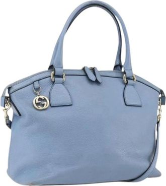 Gucci Pre-owned Handbags, female, Blue, Size: ONE SIZE Pre-owned Vintage Handbag