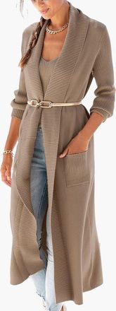 Lascana Womens Long Knit Cardigan in Camel at Nordstrom, Size 6