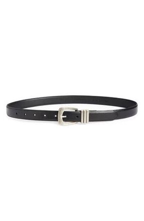 AllSaints Triple Keeper Leather Belt in Black/antique Nickel at Nordstrom Rack, Size X-Large