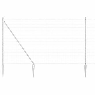 Berkfield Home Euro Fence with 7 Spike Posts 1.5x10 m Galvanised Steel in Silver