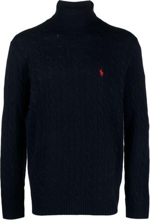 Ralph Lauren Navy Blue Roll Neck Jumper
