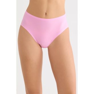 Chantelle Soft Stretch High Cut Briefs in Peony Pink at Nordstrom
