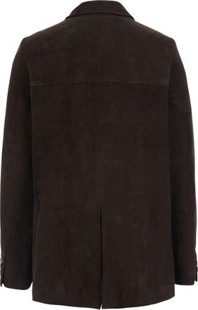 Semicouture Womens Jacket Penny Suede Brown Viscose And Polyester Coat