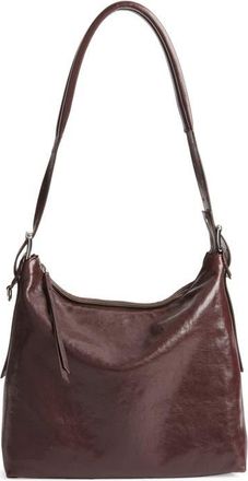 Christophe Lemaire Small Belted Leather Hobo Bag in Chianti at Nordstrom