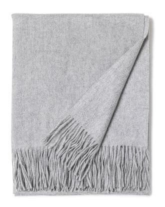Sofiacashmere Woven Cashmere Fringed Throw