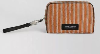 Dolce & Gabbana froisse calfskin rectangular clutch bag handle