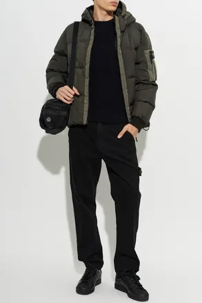 Stone Island Puffer Jacket With Hood, Mens, Grey