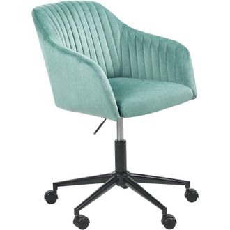 Beliani Desk Chair VENICE Velvet Mint Green