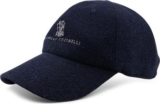 Brunello Cucinelli Accessoires, Heren, Blauw, M, Cappello