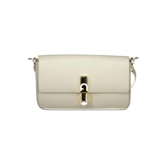 Furla Tassen, Dames, Beige, ONE Size, Leer, Leren Crossbodytas