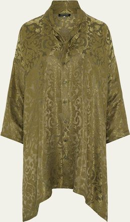 Eskandar A-Line Metallic Brocade Tunic