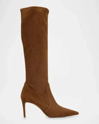 Stuart Weitzman 75mm Stuart Power Suede Knee-High Boots
