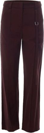 Patrizia Pepe Rechte broek van viscose-twill - Dames - Broeken - Bruin - Maat: L Viscose