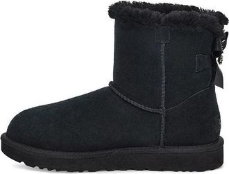 UGG (WMNS) UGG Mini Bailey Brooch Fleece Lined Black 1119512-BLK