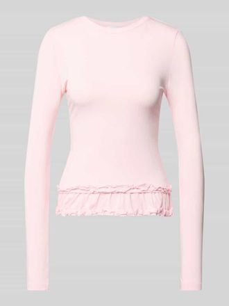 Oh April Longsleeve mit R&uuml;schen Modell Mariella in Rosa, Gr&ouml;&szlig;e XL