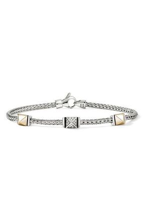 John Hardy Icon Stud Bracelet in Silver And Gold at Nordstrom, Size Medium