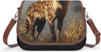 Generic African Hyena Small Womens Crossbody Bags Shoulder Handbag with Adjustable Strap for Travel