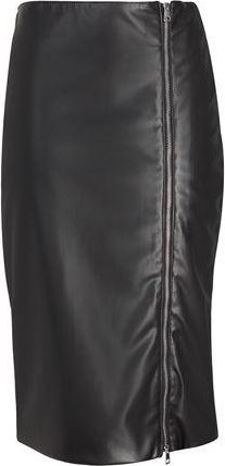 8 by YOOX FRONT ZIP DETAIL SPLIT MIDI SKIRT