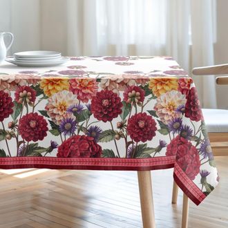 Mint Mantel 100%algod&oacute;n antimanchas estampado rojo 155x200 cm