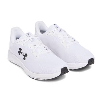 Under Armour Laufschuh UNDER ARMOUR UA Charged Pursuit 4, Damen, Gr. 47,5, weiss (wei&szlig;, wei&szlig;, schwarz), Synthetik, Textil, Schuhe Laufschuh