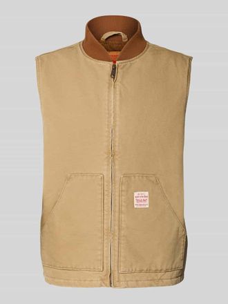 Levi's Relaxed Fit Weste aus reiner Baumwolle Modell SANSOME in Beige, Gr&ouml;&szlig;e XL
