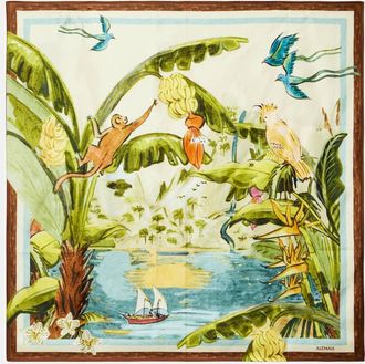 Alemais Al&eacute;mais Printed silk satin scarf