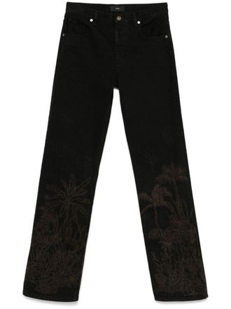 Alanui Jungle Toile De Jouy jeans - Zwart