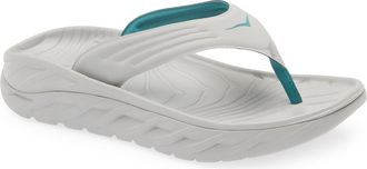 Hoka One One Ora Recovery Flip Flop in Stellar Grey /Oceanic at Nordstrom, Size 10