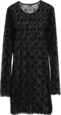 Marine Serre Moon-embellished Mesh Dress