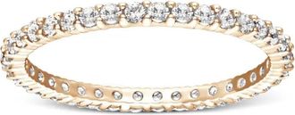 Swarovski crystal-embellished ring - women - Swarovski Crystal/Gold Plated Brass - One Size