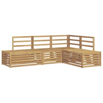 vidaXL Conjunto De Sof&aacute;s De Exterior 4 Pieza Blanco Vidaxl