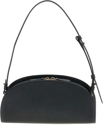 A.P.C. Demi-Lune Schoudertas - Dames - Schoudertassen - Zwart - ONE Size - Leer - Tassen