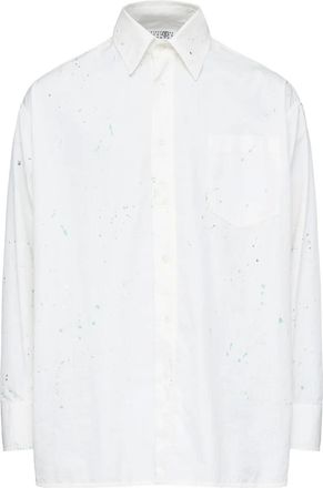 Maison Margiela Camicia con stampa vernice - Bianco