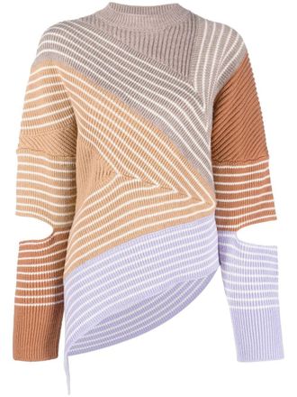 Stella McCartney Trui met 3D strepen - Bruin