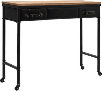 vidaXL Mesa Consola Madera Mdf Y Abeto 100x33,5x80 Cm Vidaxl