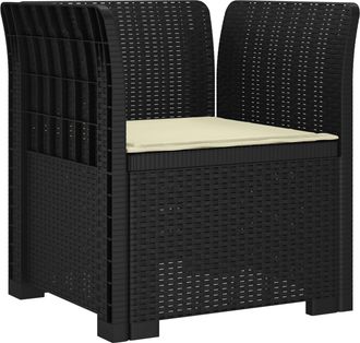 vidaXL Sill&oacute;n Individual Con Coj&iacute;n Apariencia De Ratan Pp Vidaxl