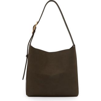 Reiss Greta Leather Shoulder Bag in Green at Nordstrom
