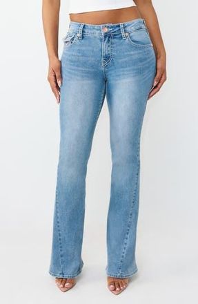 True Religion Joey Big T Flap Pocket Flare Leg Jeans in Light Pacific Wash at Nordstrom Rack, Size 24