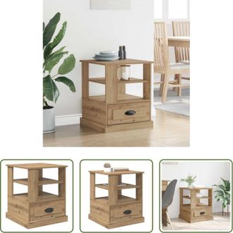 vidaXL Comodino in legno - Armadio da Notte Rovere artigianale 50 x 50 x 60 cm