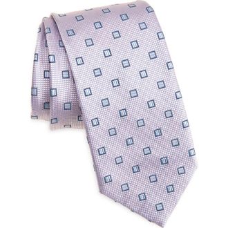 Brioni Silk Tie in Pink/Bluette at Nordstrom