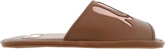 Bally Nappa Leather Logo Slide Sandals, Brand Size 37 ( US Size 6.5 )