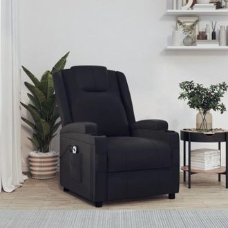 vidaXL Sill&oacute;n Elevable Cuero Sint&eacute;tico Negro Vidaxl